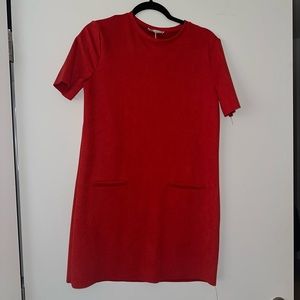ZARA RED DRESS SIZE MEDIUM WITH TAGS